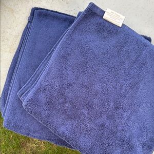 Navy Blue Towels Set of 2